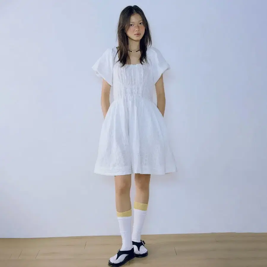 호쿠스포쿠스 Washer Puff Dress