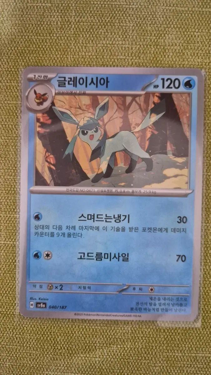 [포켓몬카드 한판] 글레이시아 040/187