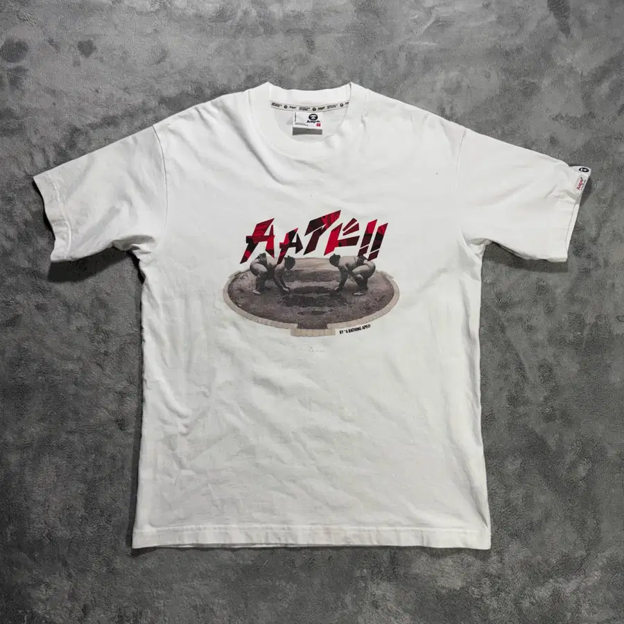 [S] AAPE 에이프 스모 프린팅 반팔