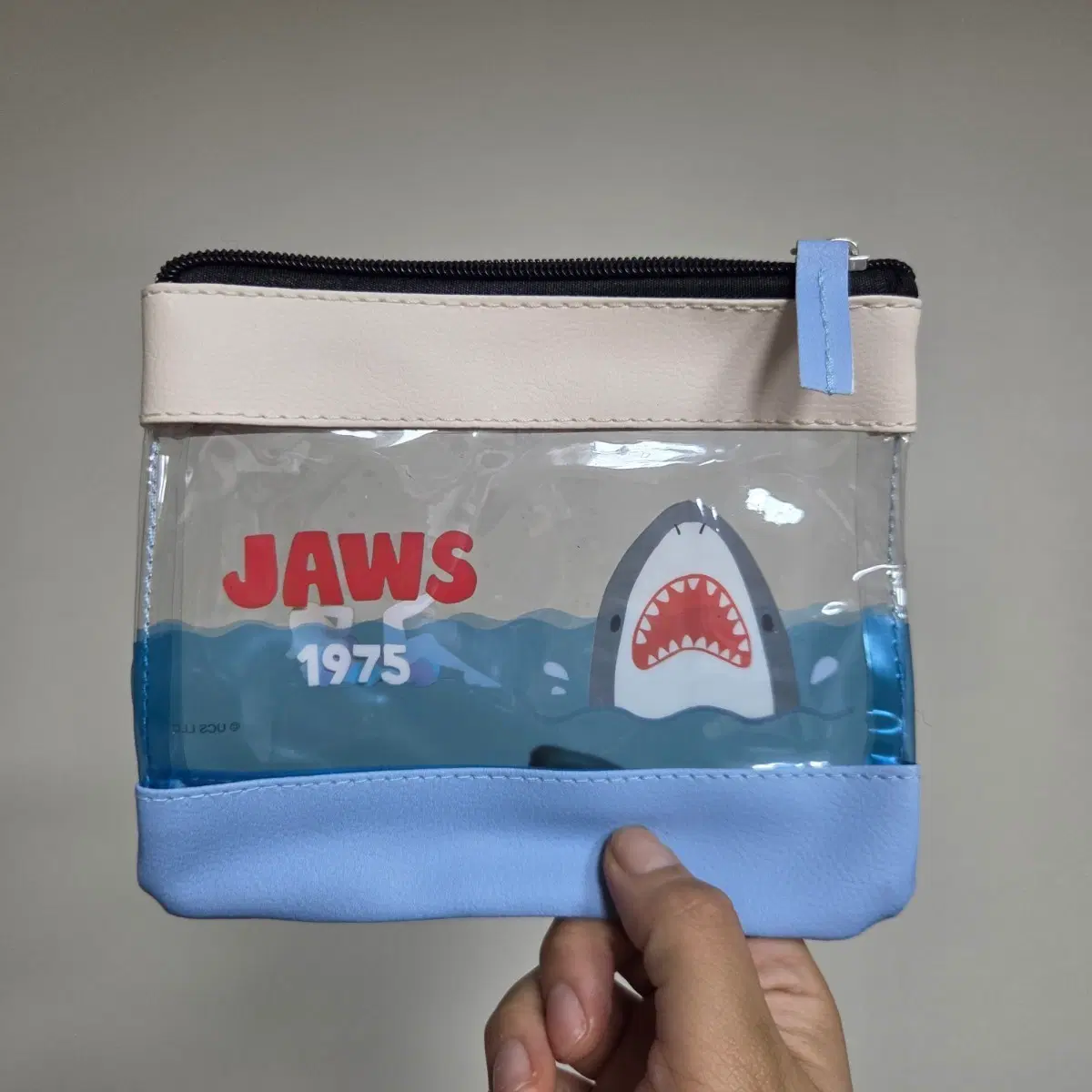빈티지 토이 캐릭터 굿즈 고전 만화 피규어 인형 레트로 장난감 무서운 상어 죠스 jaws 파우치