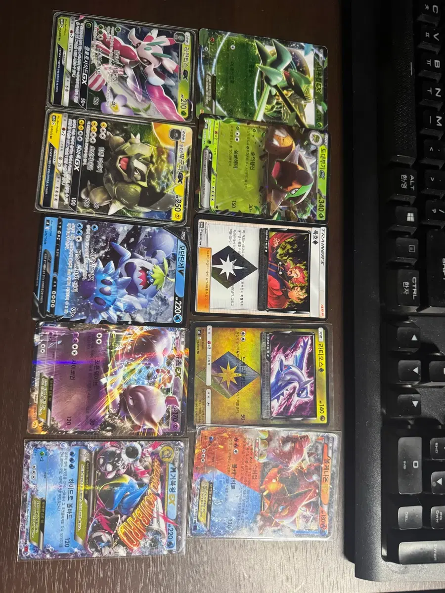 포켓몬 카드 EX GX 10장 일괄로 팝니다