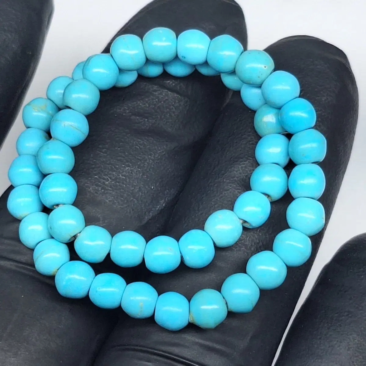 12월의탄생석 하늘과땅을여는수호자 천연 터키석 팔찌 4mm