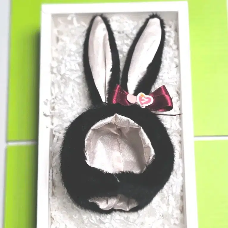 10cm 블랙 토끼모자
