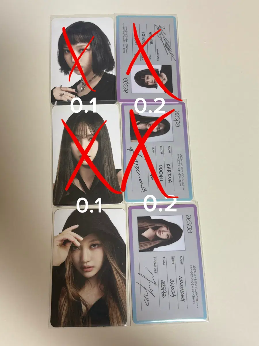 에스파 1st concert 포토카드