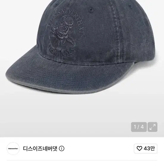디스이즈네버댓 워싱 로즈 캡 네이비