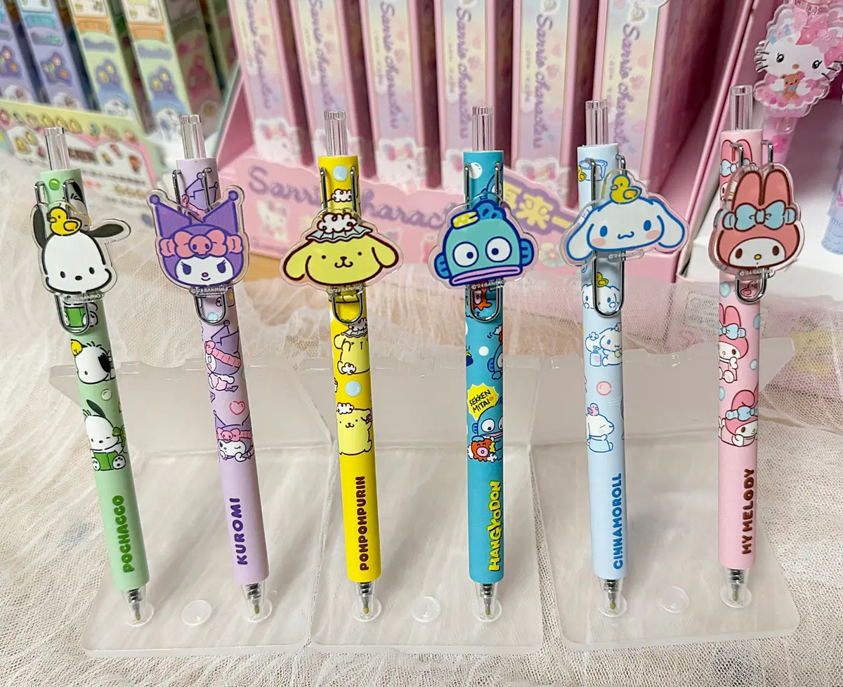 산리오 아크릴 클립 볼펜
