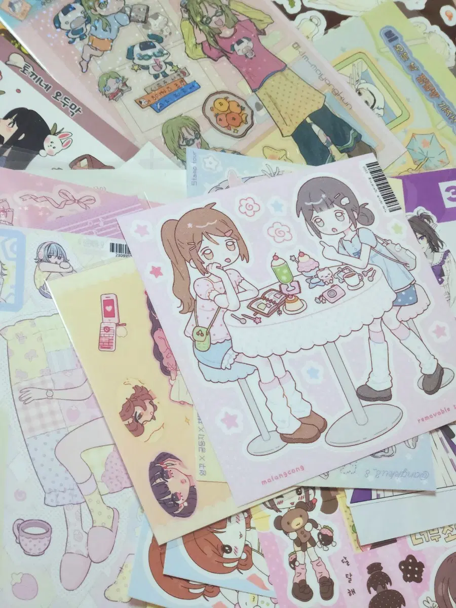다꾸 처분 박스/씰스티커/키스컷/마테/모조지
