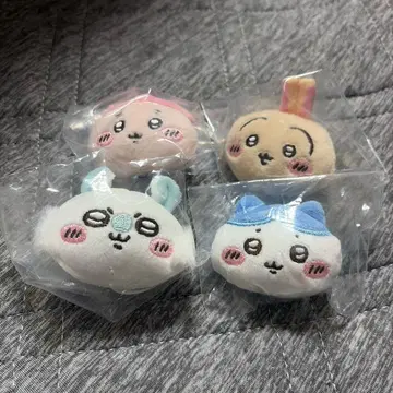 치이카와 (먼작귀) 가챠가챠 오카오 멀티 반지 4개 세트