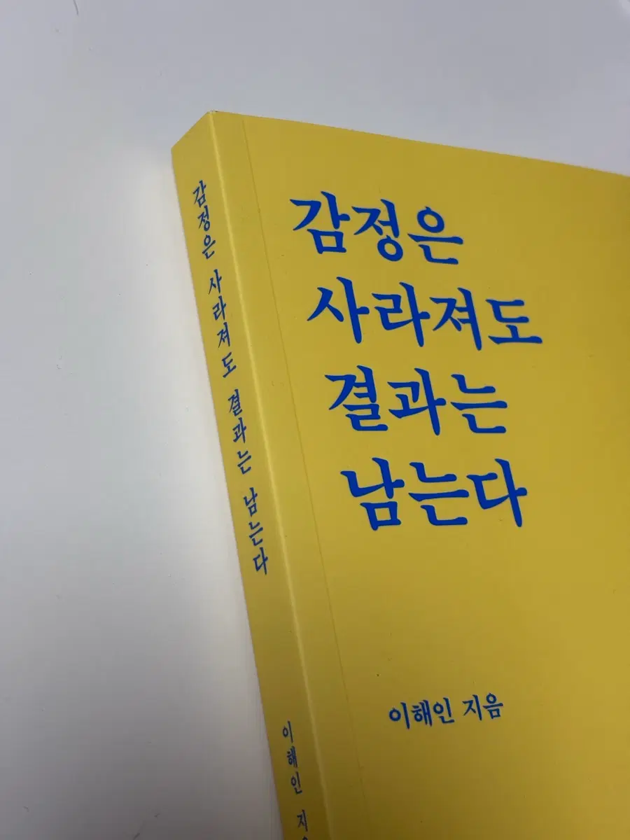 감정은 사라져도 결과는 남는다 책