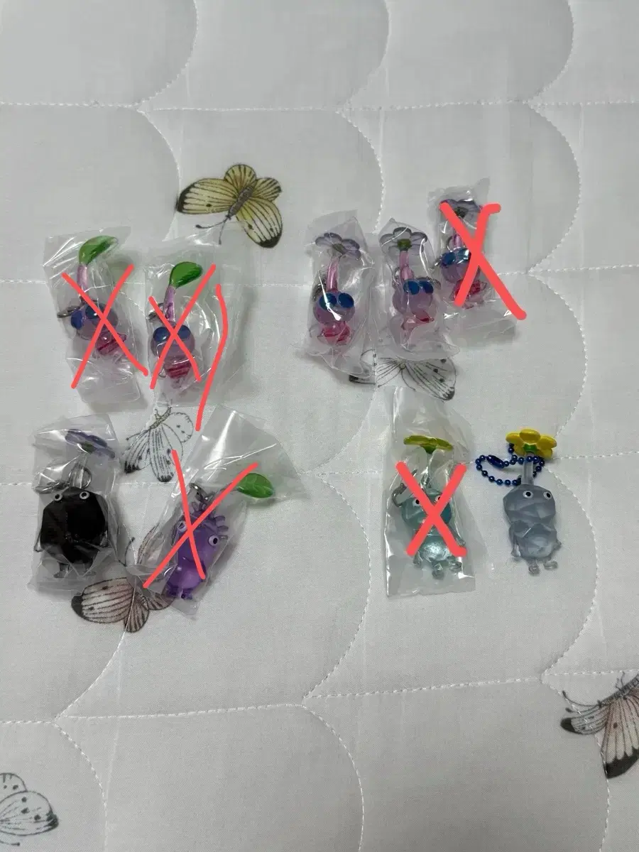 (미개봉)피크민 메지루시 1탄 2탄 구미 키링 _날개 얼음 보라 바위