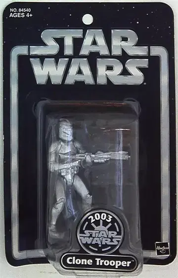 HASBRO STAR WARS 2003 클론 트루퍼 (전신 실버) 3.5인치