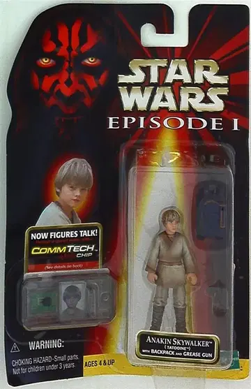 TOMY COLLECTION 1 ANAKIN SKYWALKER / (TATOOINE ) WITH BACKPACK AND GREASE GUN 3.5인치
