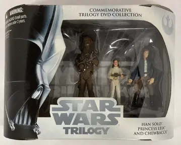 HASBRO 기념 TRILOGY DVD COLLECTION HAN SOLO/PRINCESS LEIA/CHEWBACCA 3.5인치