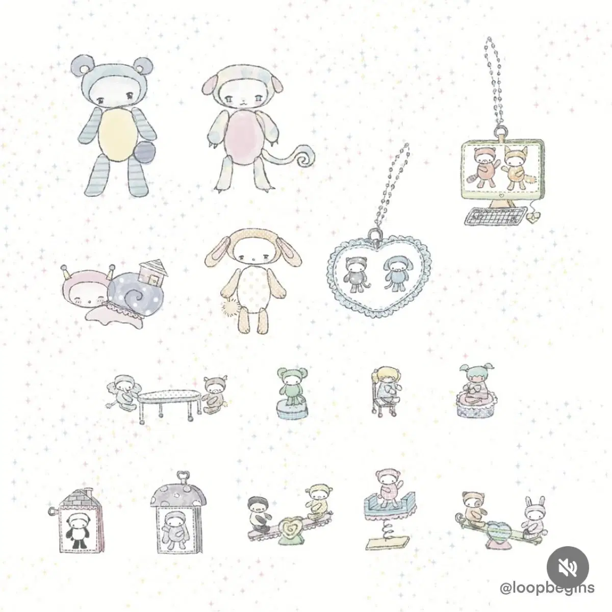 1m 룹비긴즈 페이퍼돌드림즈 키스컷
