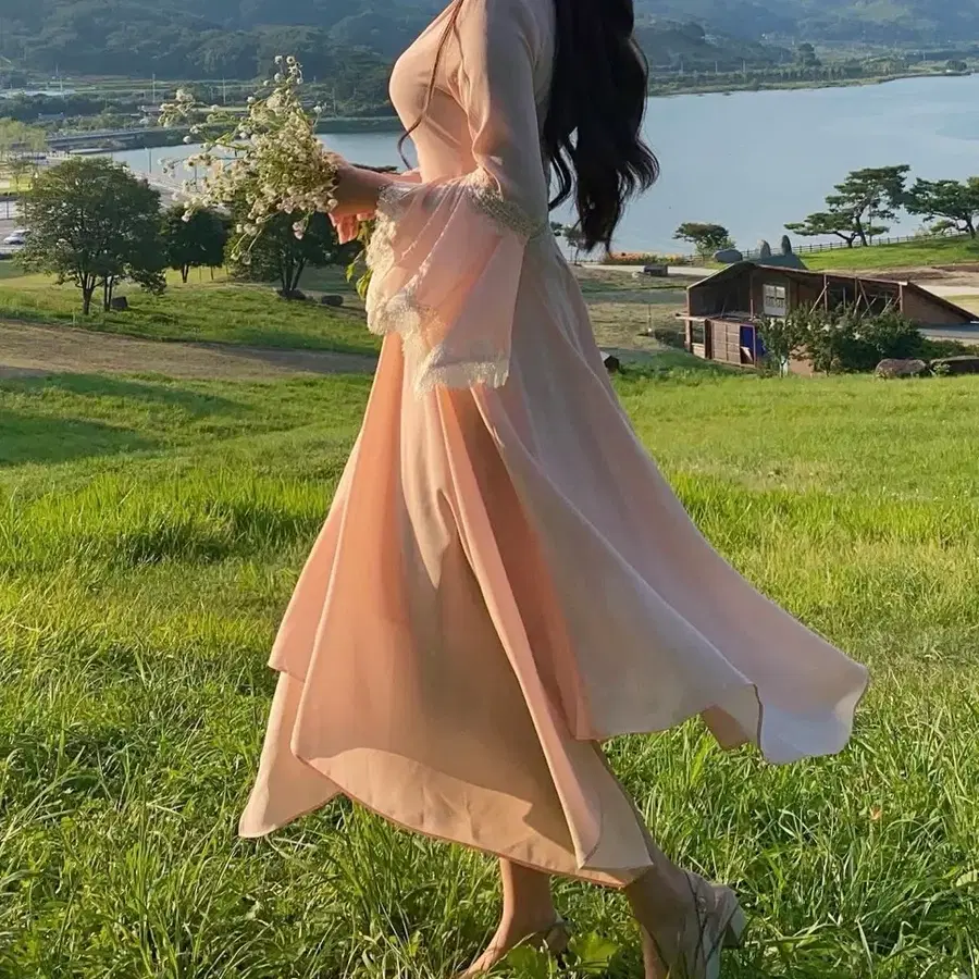 메이윤 벨라드레스 핑크 1회 착용