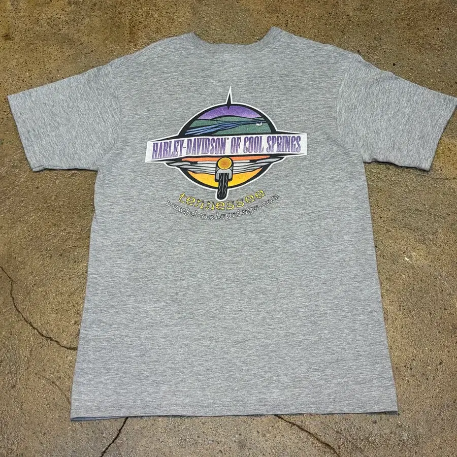 90s Made in USA 미국 빈티지 할리데이비슨 주머니 포켓 반팔티