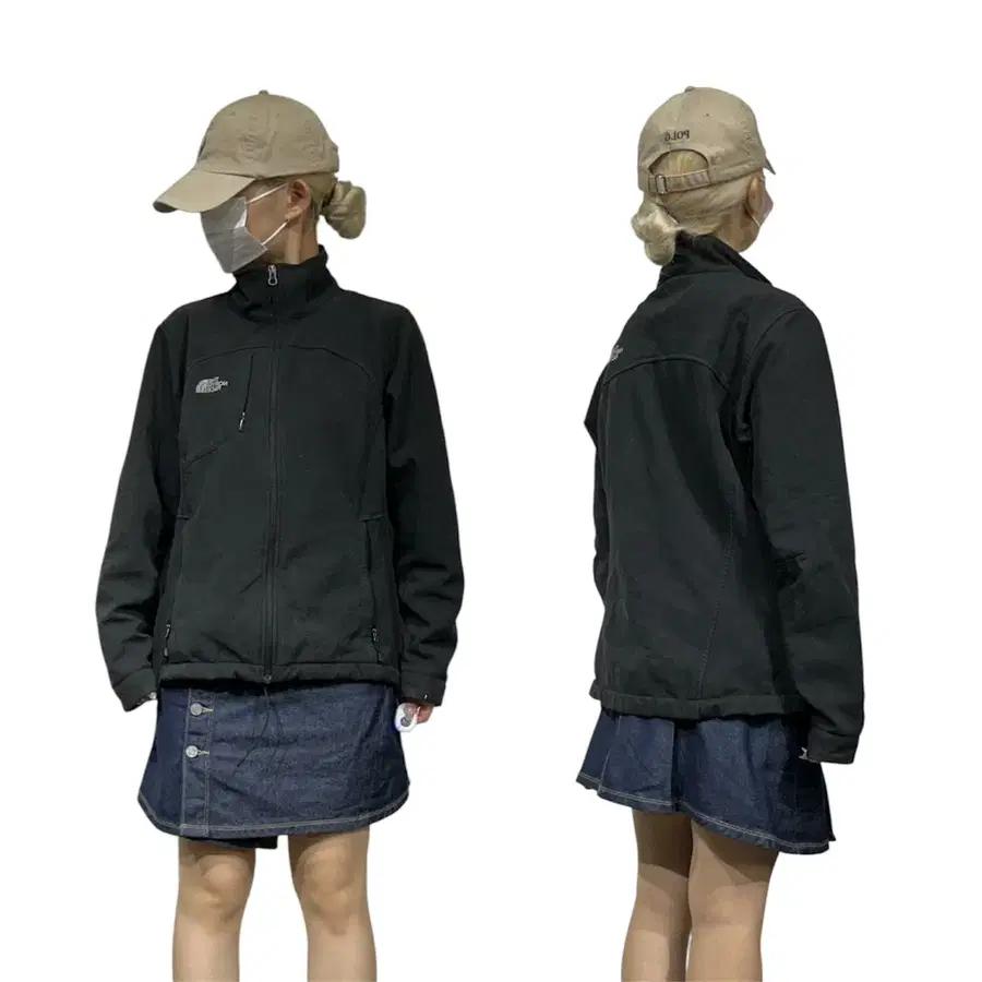 노스페이스 블랙 로고 바람막이 자켓 M