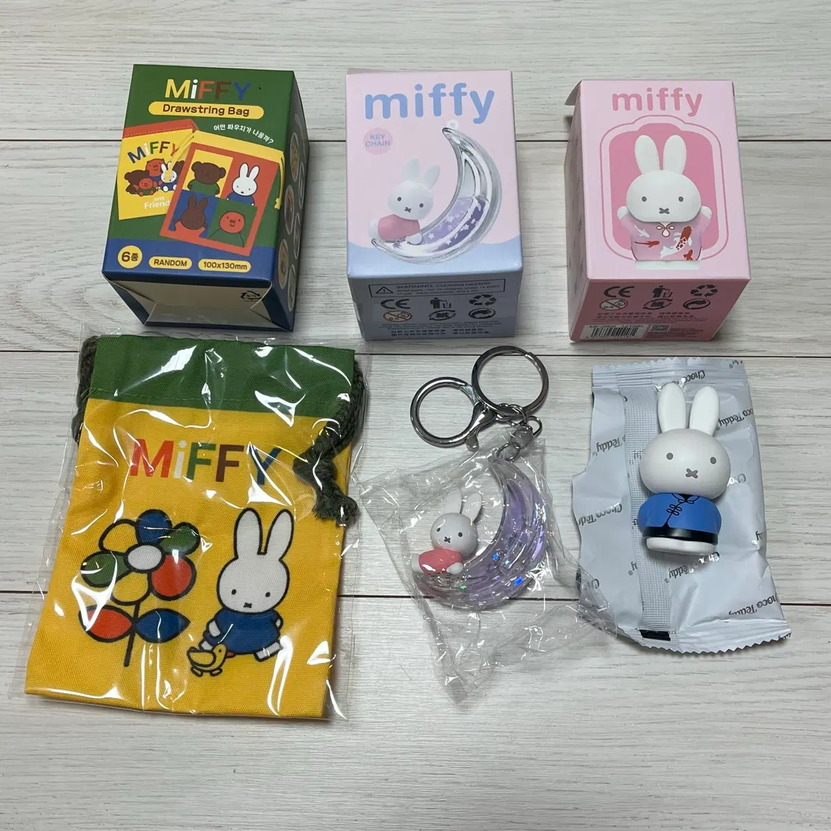 미피 정품 파우치, 키링, 피규어 3종 일괄 가격