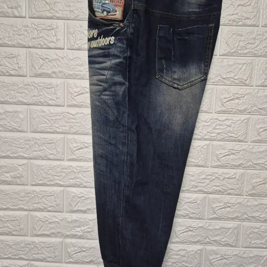 지프 데님 칠부 바지