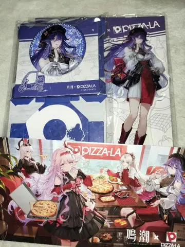 미개봉 새상품 루시라 명조 PIZZA-LA 아크릴 스탠드 캔뱃지 세트