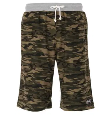 OUTDOOR PRODUCTS 인레이 쭈리 카모플라주 패턴 하프 팬츠