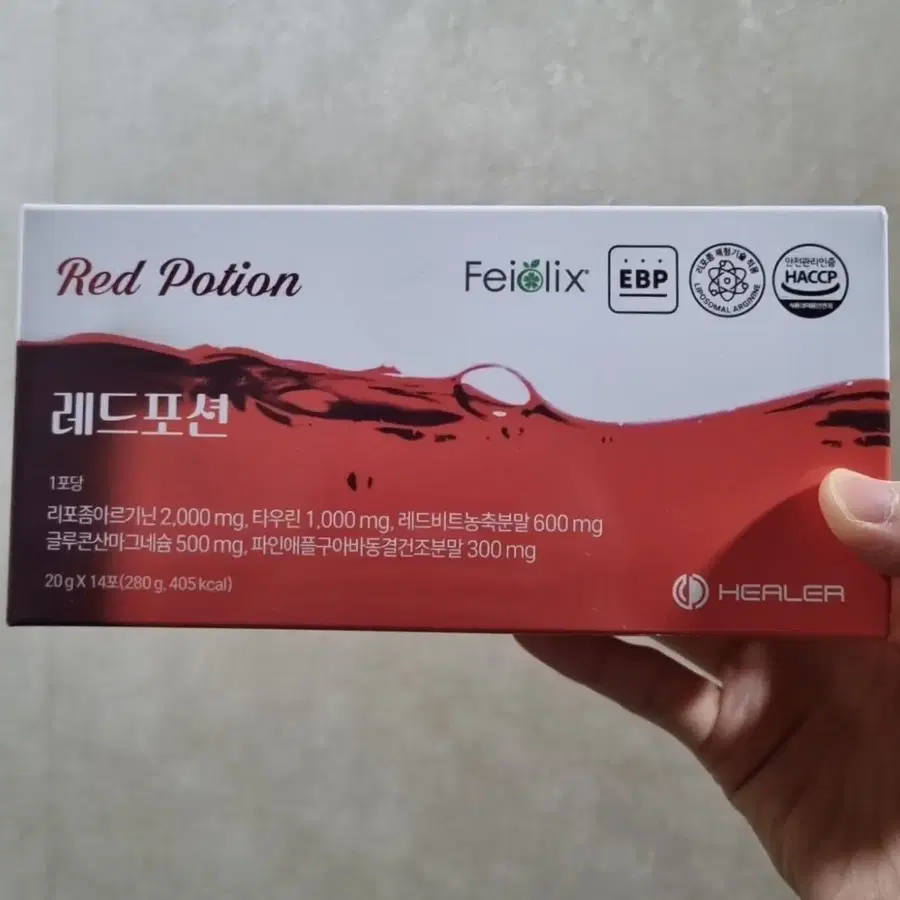 힐러 레드포션 리포좀 아르기닌 280g (20g x 14포)