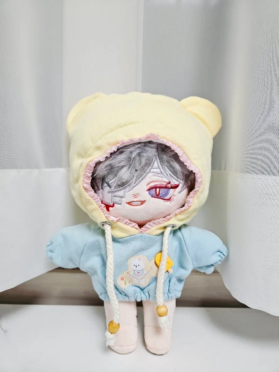 20cm 솜인형 옷 곰돌이후드