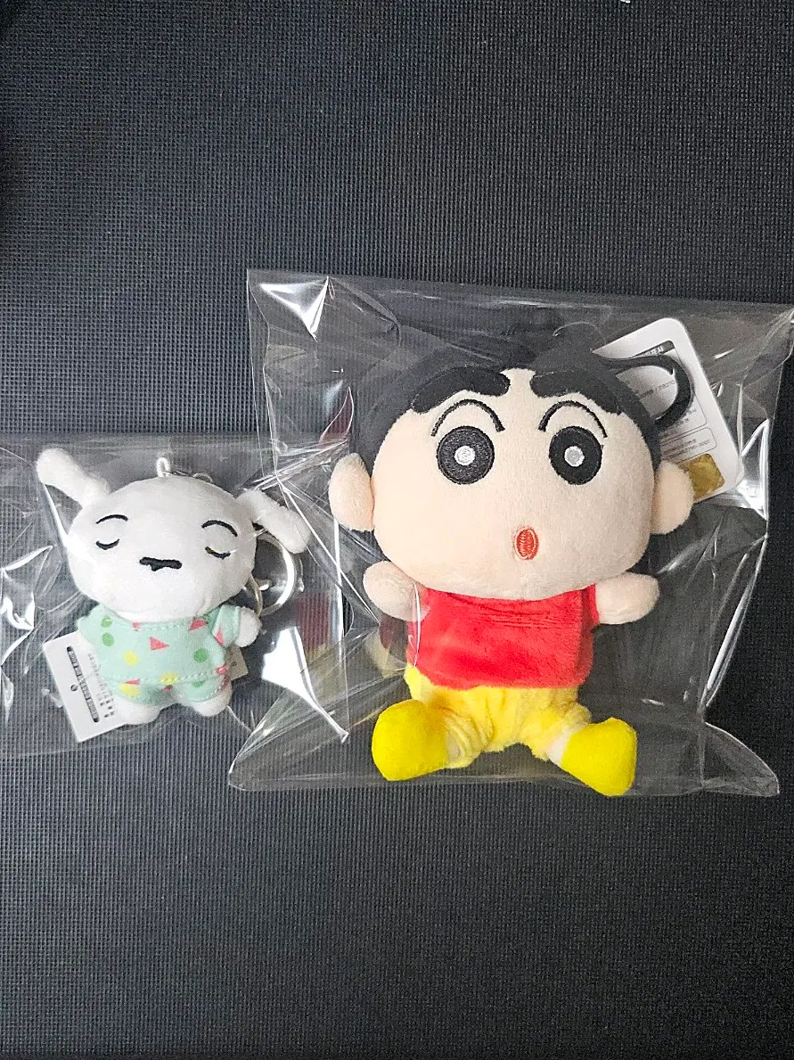 정품) 짱구 흰둥이 인형 키링 세트