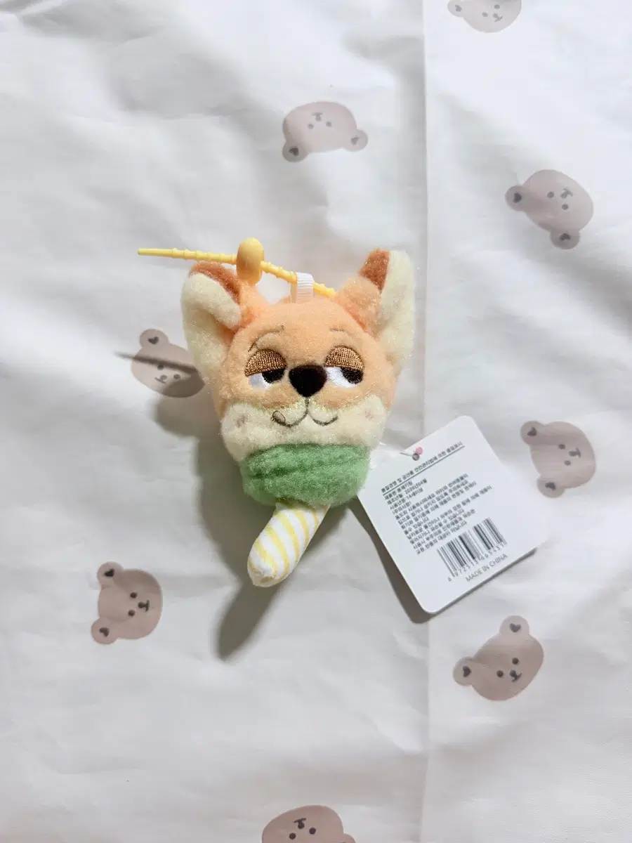 주토피아 닉 막대사탕 인형 키링