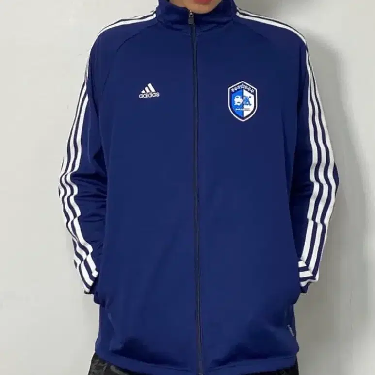 아디다스 딥블루 축구팀 져지 L