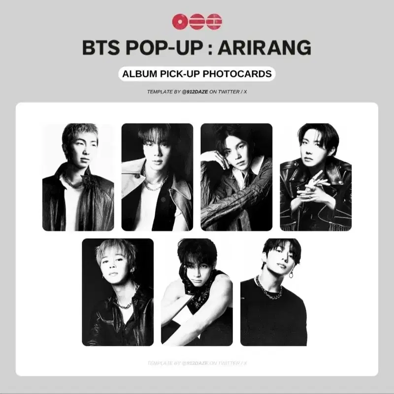 BTS 팝업 아리랑 포카세트