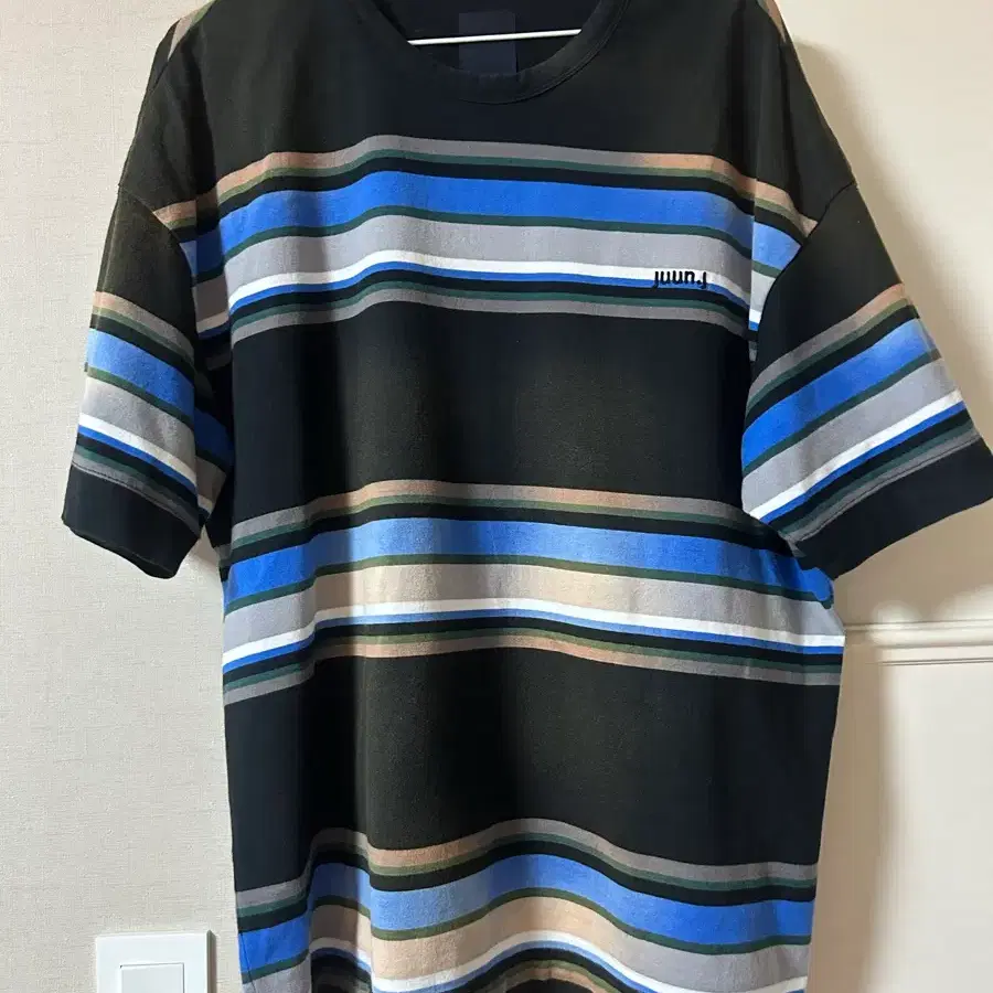 25SS 준지 블루 블록 티셔츠(XS)