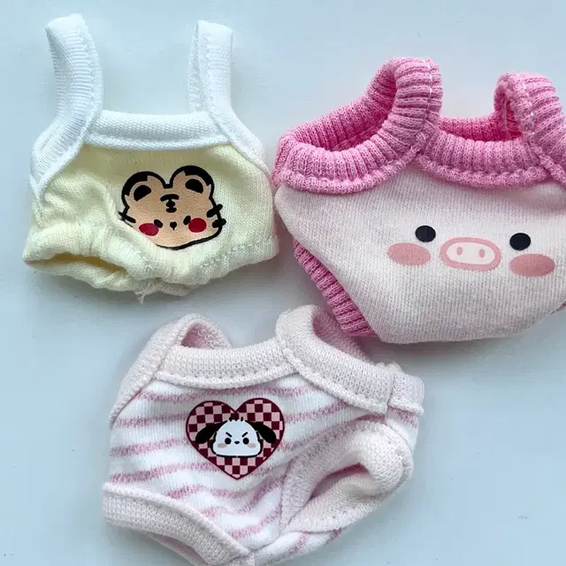 [3개 세트] 10cm 인형옷 나시 잠옷