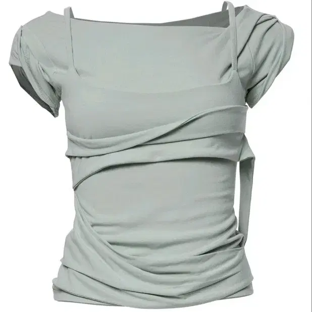(구매)플레어업 Layered Bustier T-Shirt민트 Layered Bustier T-Shirt (FL-108_Mint)