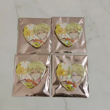 타몬 군 지금 어느 쪽!? 홀로그램 하트형 캔뱃지 이시바시 나츠키 4개