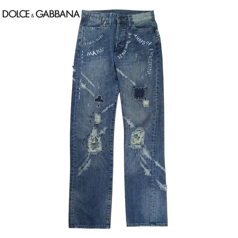 D&G 사시코 로우라이즈 그래픽 페인팅 진