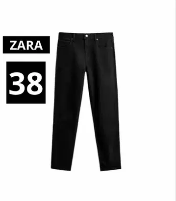 [ ZARA ] 자라 남성용 38 사이즈 S-M 블랙 슬림핏 청바지 롱 바지