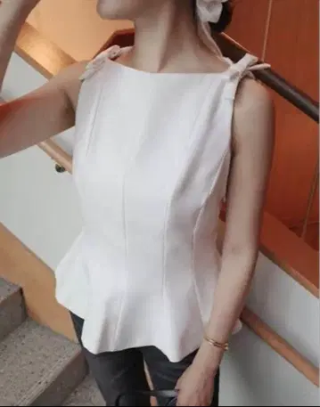 zara 리본 페플럼 상의 XL