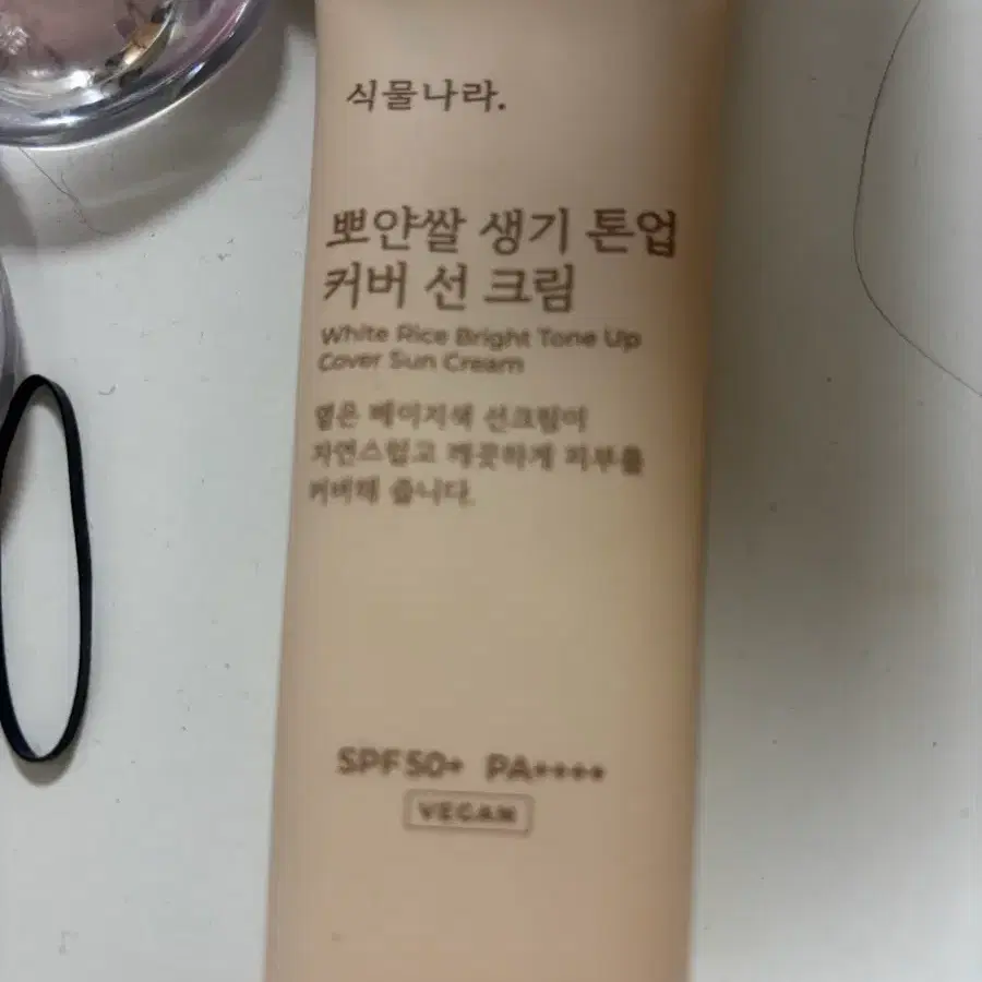 식물나라 뽀얀쌀 생기 톤업 커버 선크림