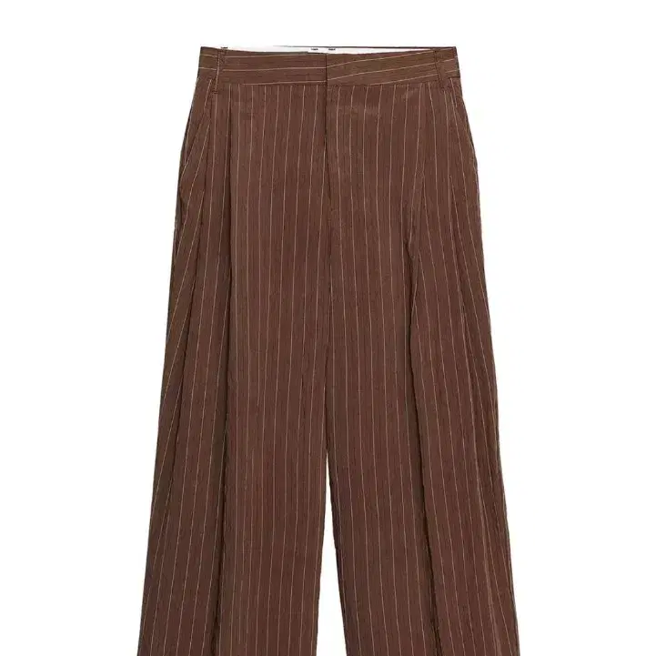 ZARA 롤업 플리츠 덮개 포켓 팬츠 (브라운/크림)