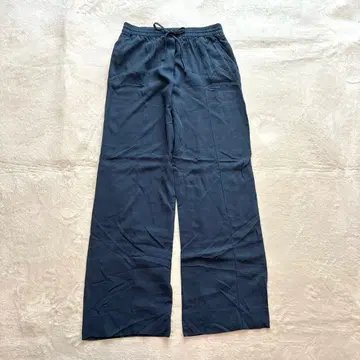 ZARA 자라 드로우 스트링 이지 와이드 팬츠 탁한 블루 M 사이즈