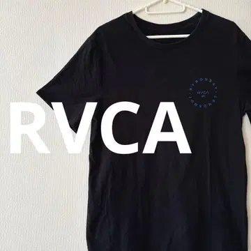 RVCA T셔츠 블랙 로고 프린트