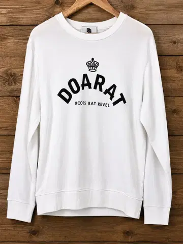 DOARAT Sport 맨투맨 얇은 소재 로고 프린트 화이트 L 스트릿