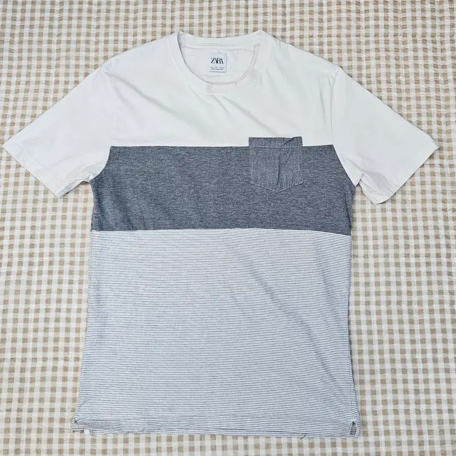 ZARA 반소매 포켓 면티 남자100
