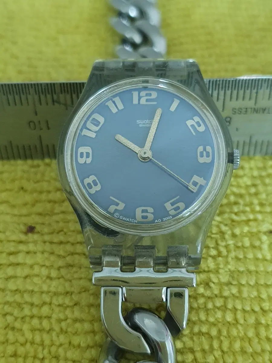 A66)Swatc AG 2003 블루 여성용 시계
