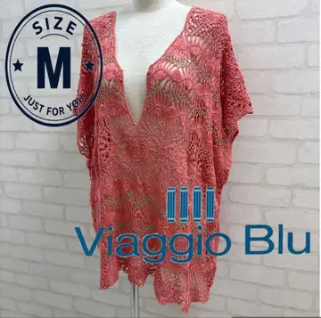 새상품급 Viaggio Blu 튜닉 크로셰 편직 핑크 M
