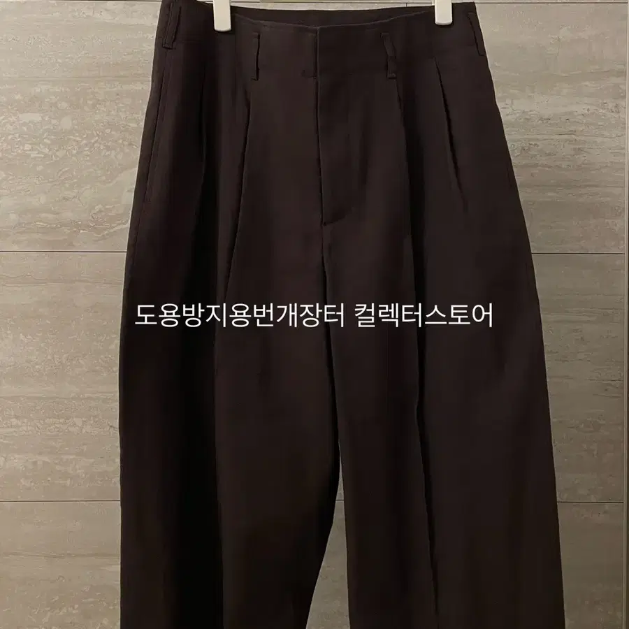 렉토 26SS 리넨 린넨 블렌드 플리티드 팬츠 다크 초콜렛