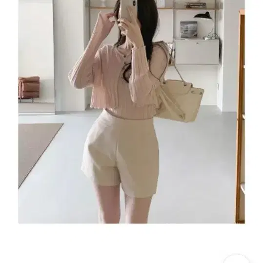 퍼빗 버터리 여리 골지 나시 가디건세트