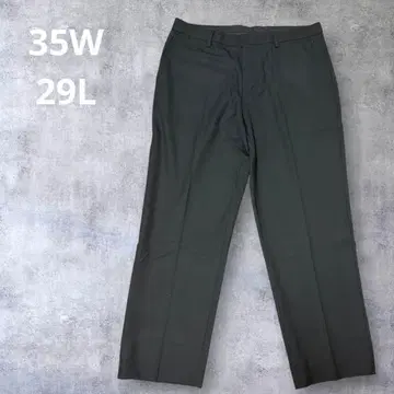 새상품 남성용 슬랙스 방주름 스트레치 비즈니스 35W 블랙