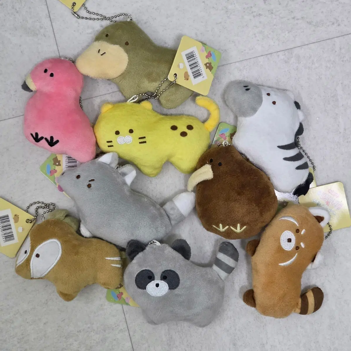 콩눈 동물인형 키링